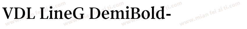 VDL LineG DemiBold字体转换